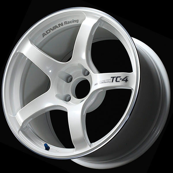 ADVAN RACING TC4 18x8.5 5-112 +45ET (RACING WHITE METALLIC & RING)